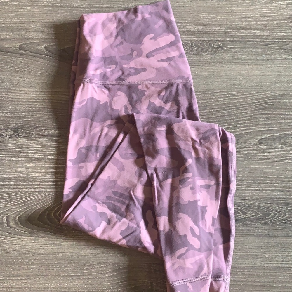 Lululemon Align Pant II Pink Camo 25” Size 8